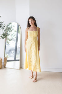 Slow Burn Eyelet Midi Dress