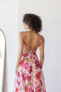 Karlyn Open Back Floral Midi Dress