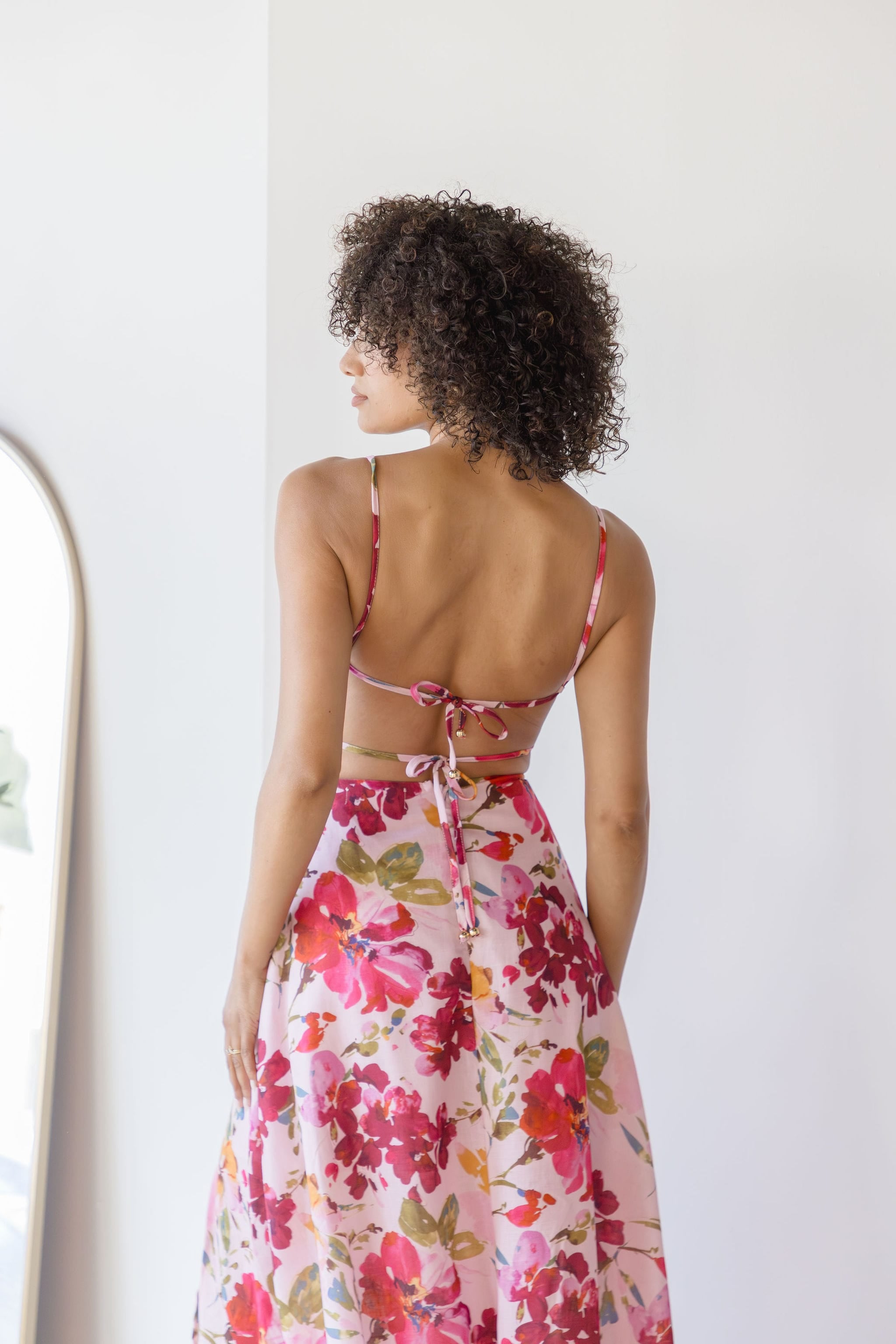 Karlyn Open Back Floral Midi Dress