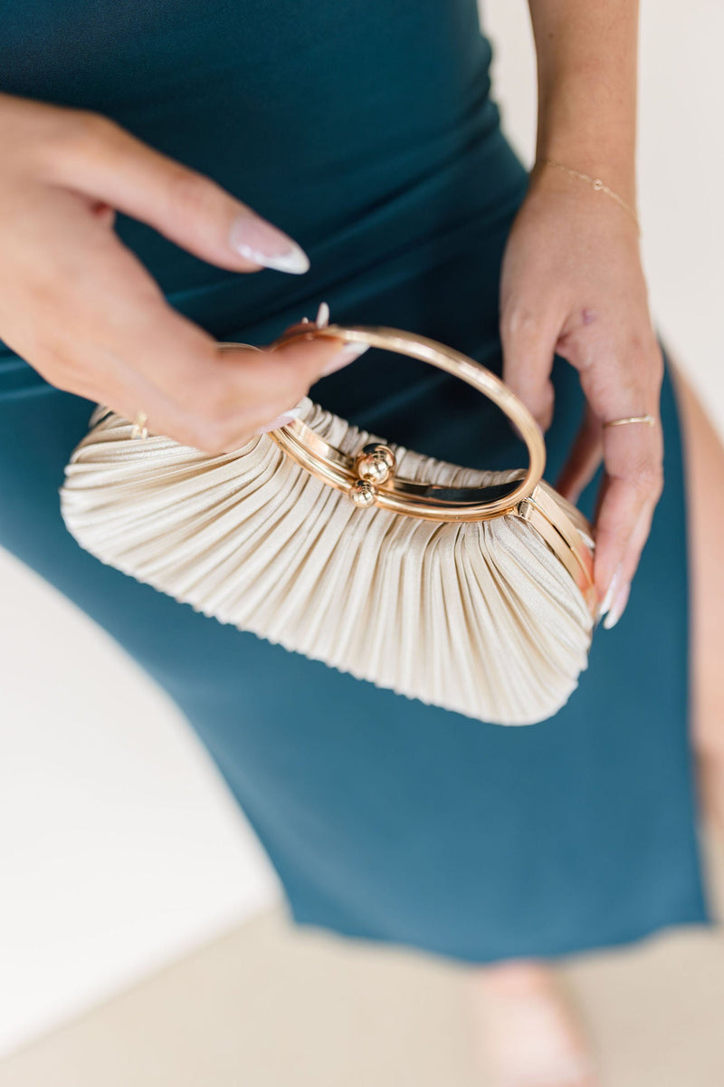 Ava Pleated Satin Evening Clutch Ava Pleated Satin Evening Clutch