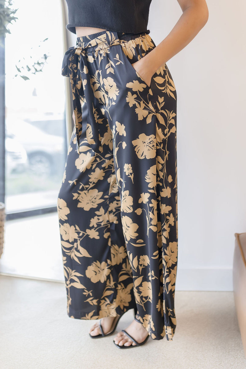 Astra Printed Tie Waist Pant Astra Printed Tie Waist Pant