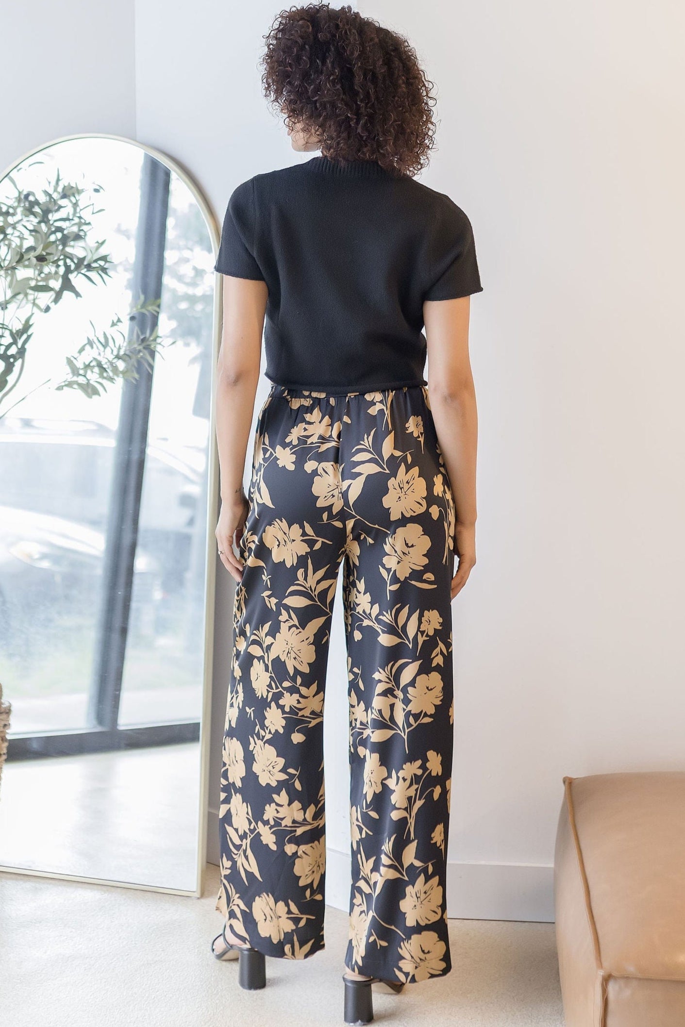 Astra Printed Tie Waist Pant Astra Printed Tie Waist Pant