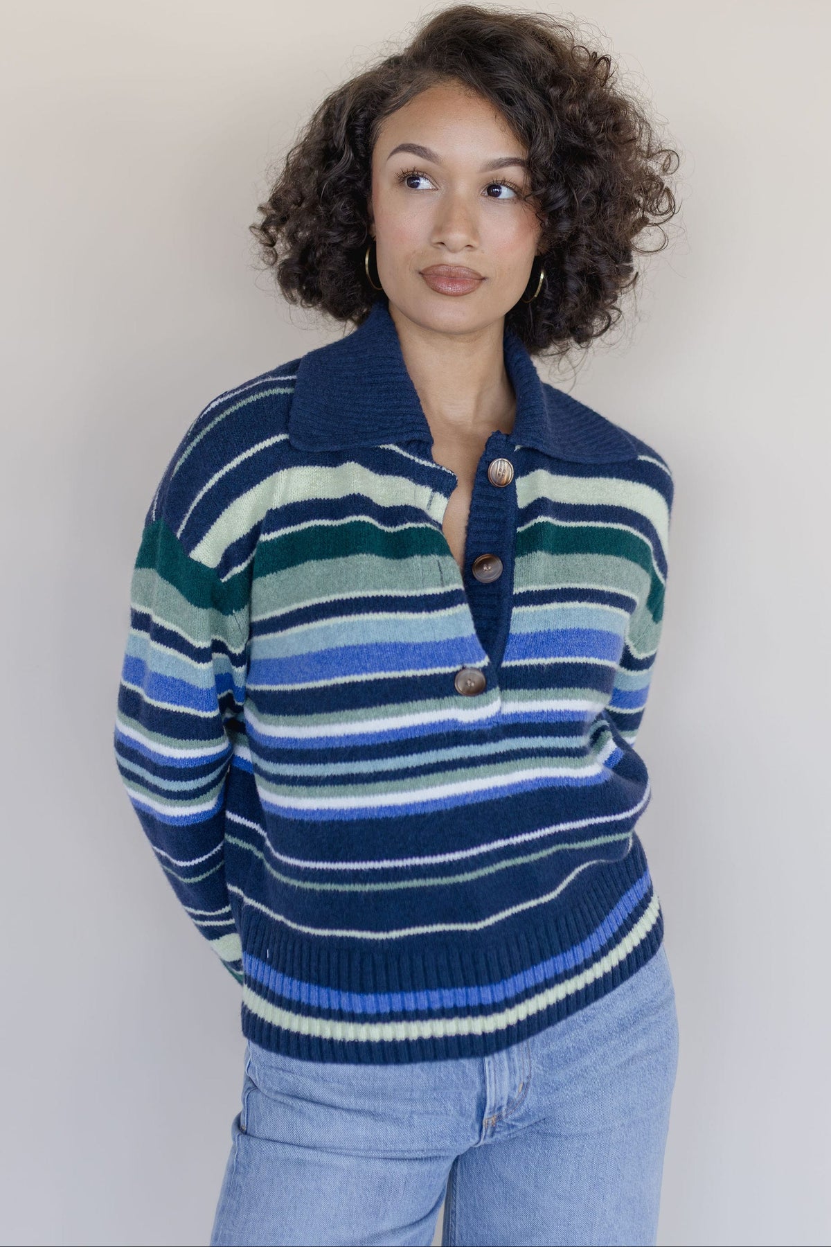 Trading Up Striped Polo