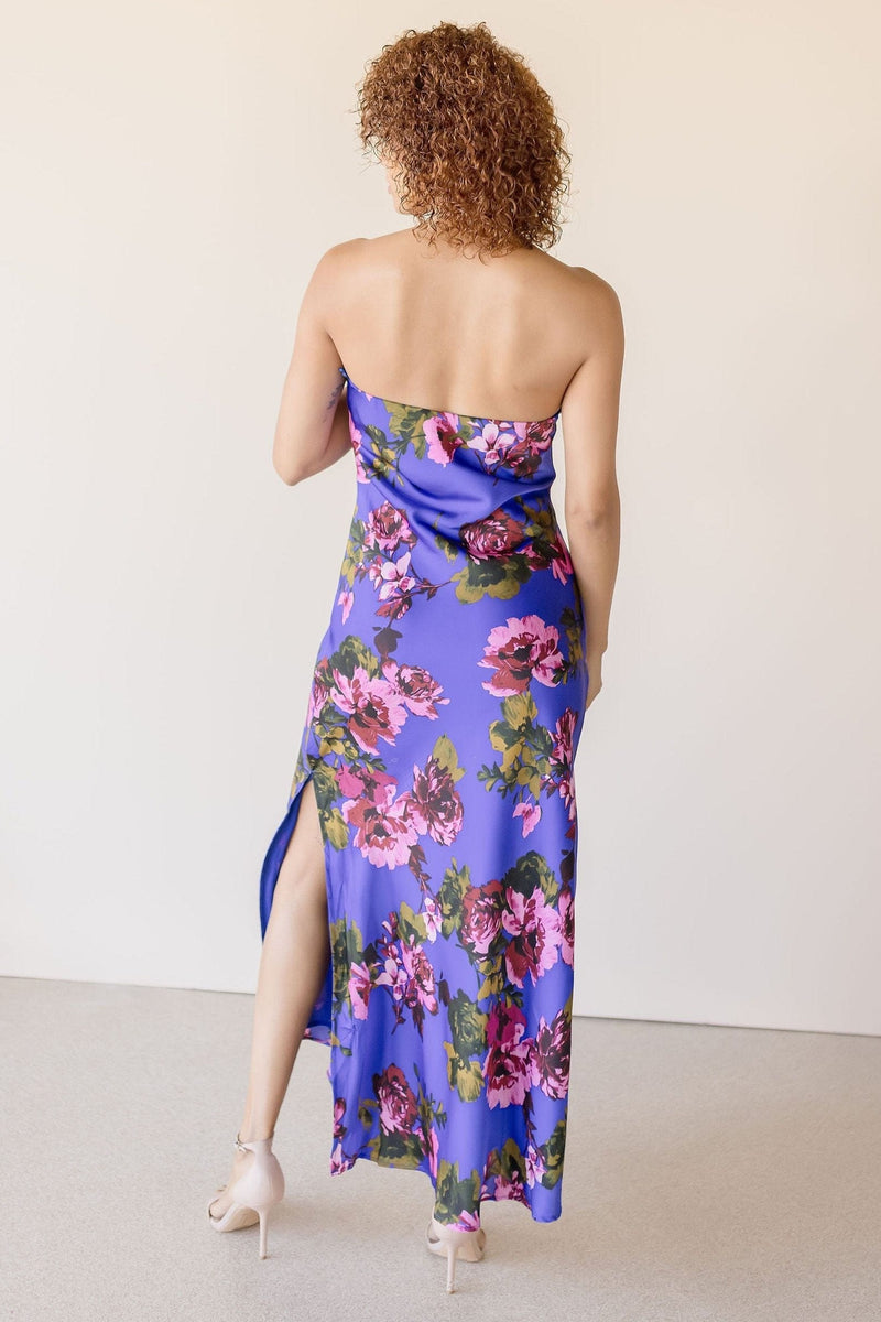 Art Of Bloom Strapless Maxi Dress