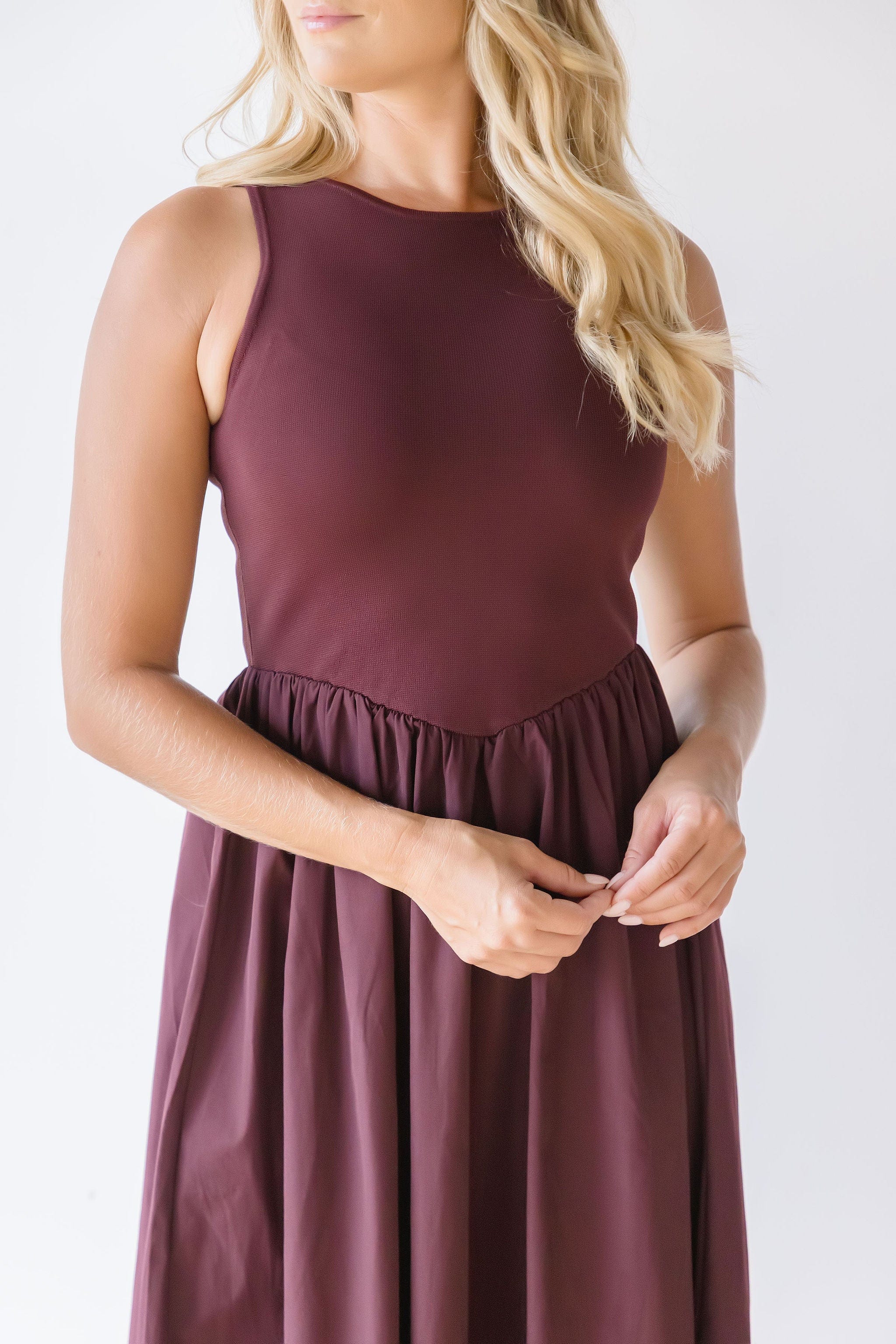 Ashby Mixed Media Midi Dress Ashby Mixed Media Midi Dress