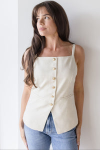 Harper Button Front Top