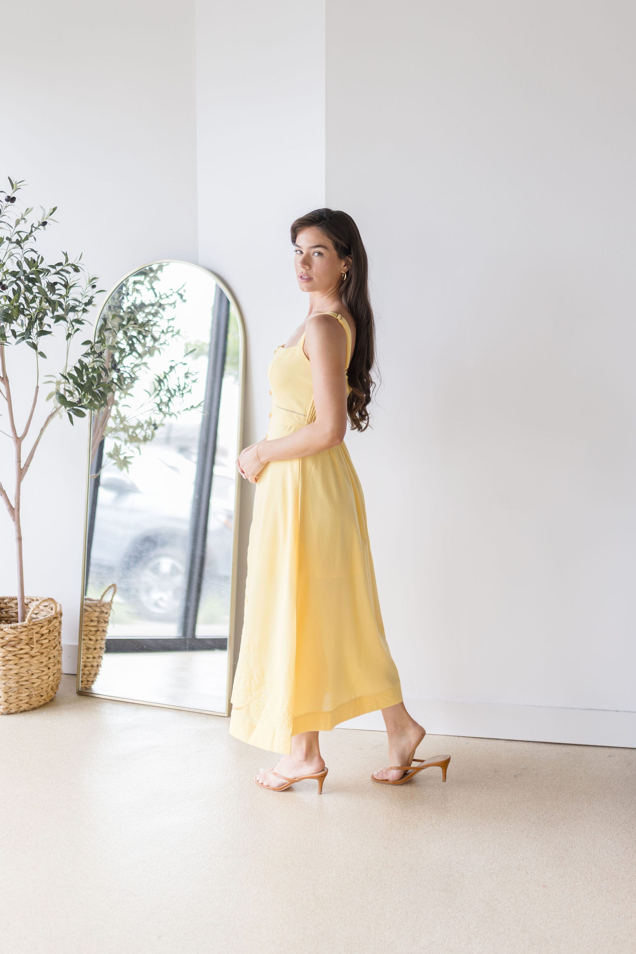 Slow Burn Eyelet Midi Dress