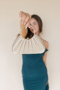 Ava Pleated Satin Evening Clutch Ava Pleated Satin Evening Clutch