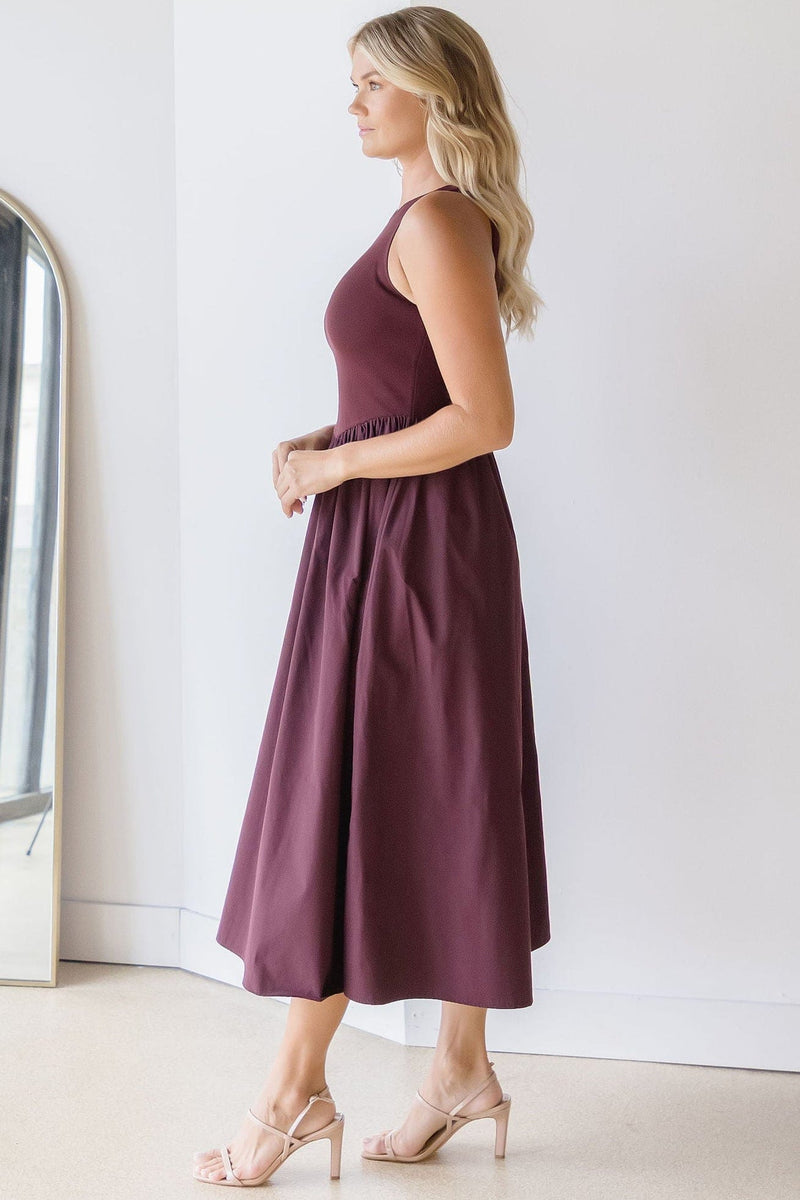 Ashby Mixed Media Midi Dress Ashby Mixed Media Midi Dress