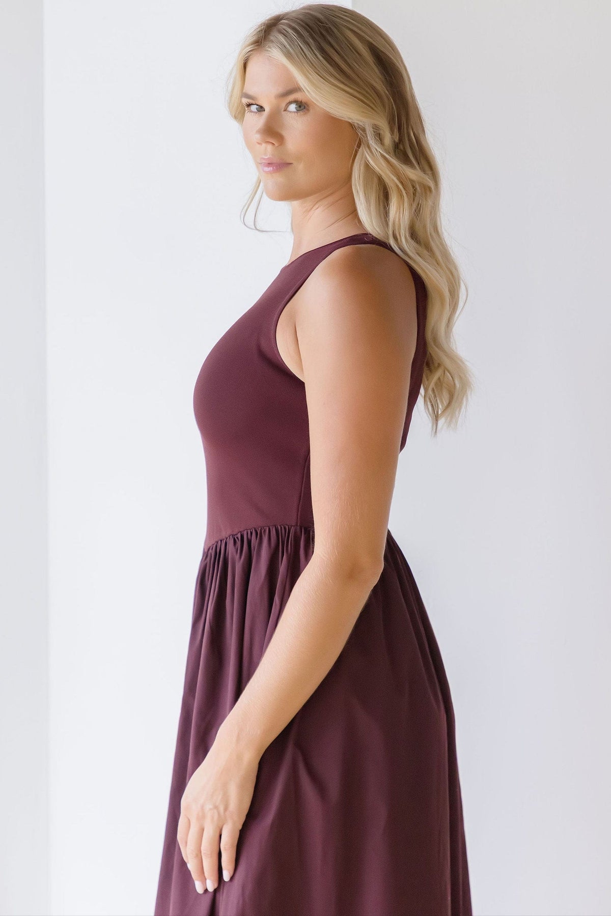 Moon River Ashby Mixed Media Midi Dress | Wild Dove Boutique