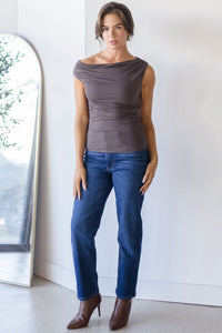 Verona One Shoulder Ruched Top Verona One Shoulder Ruched Top