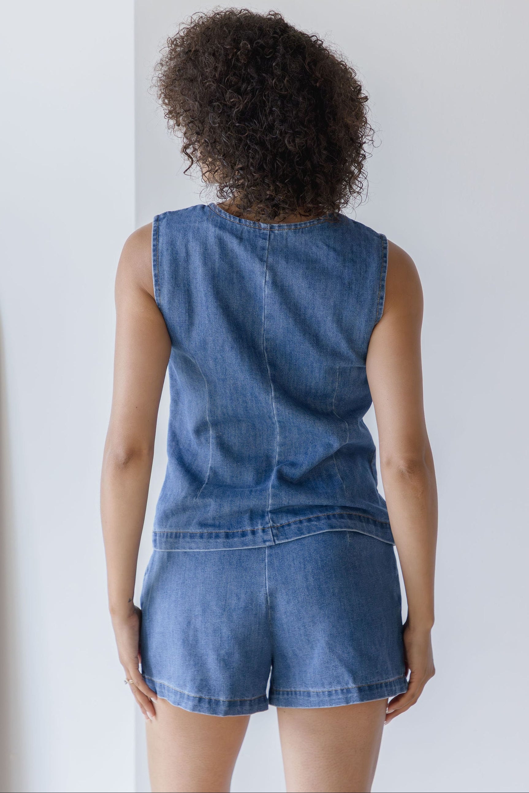 Ansel Button Up Denim Vest