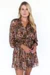 Elise Lurex Long Sleeve Mini Dress