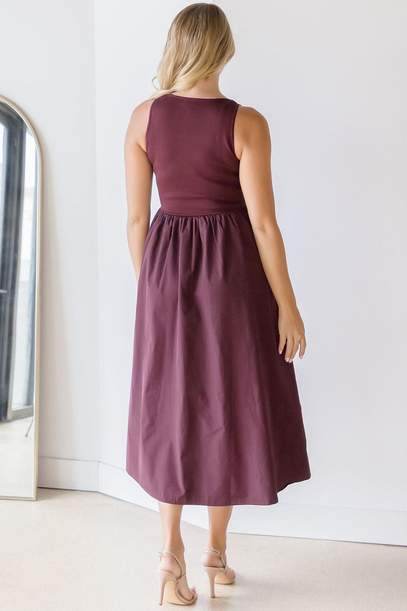 Ashby Mixed Media Midi Dress Ashby Mixed Media Midi Dress