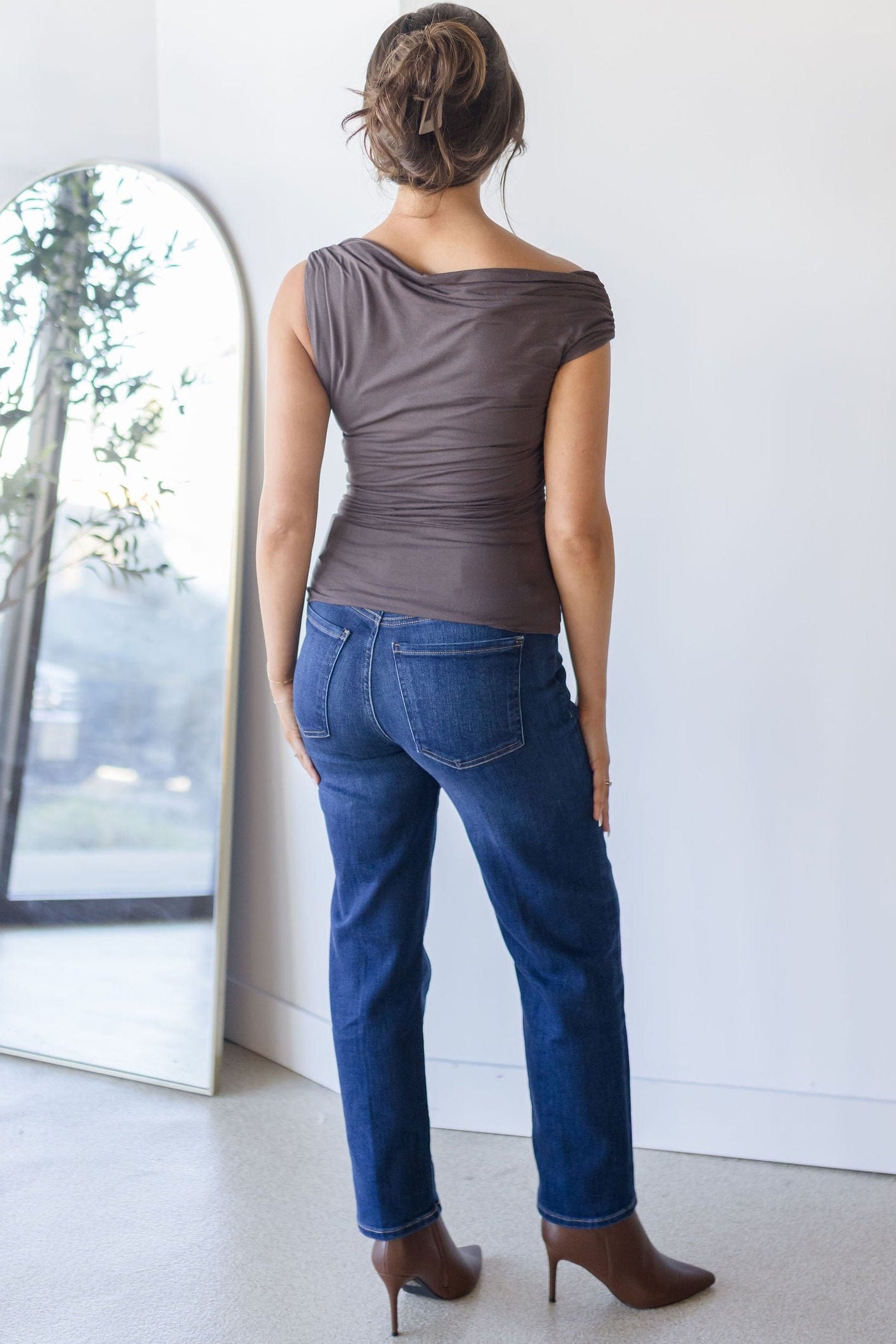 Verona One Shoulder Ruched Top Verona One Shoulder Ruched Top