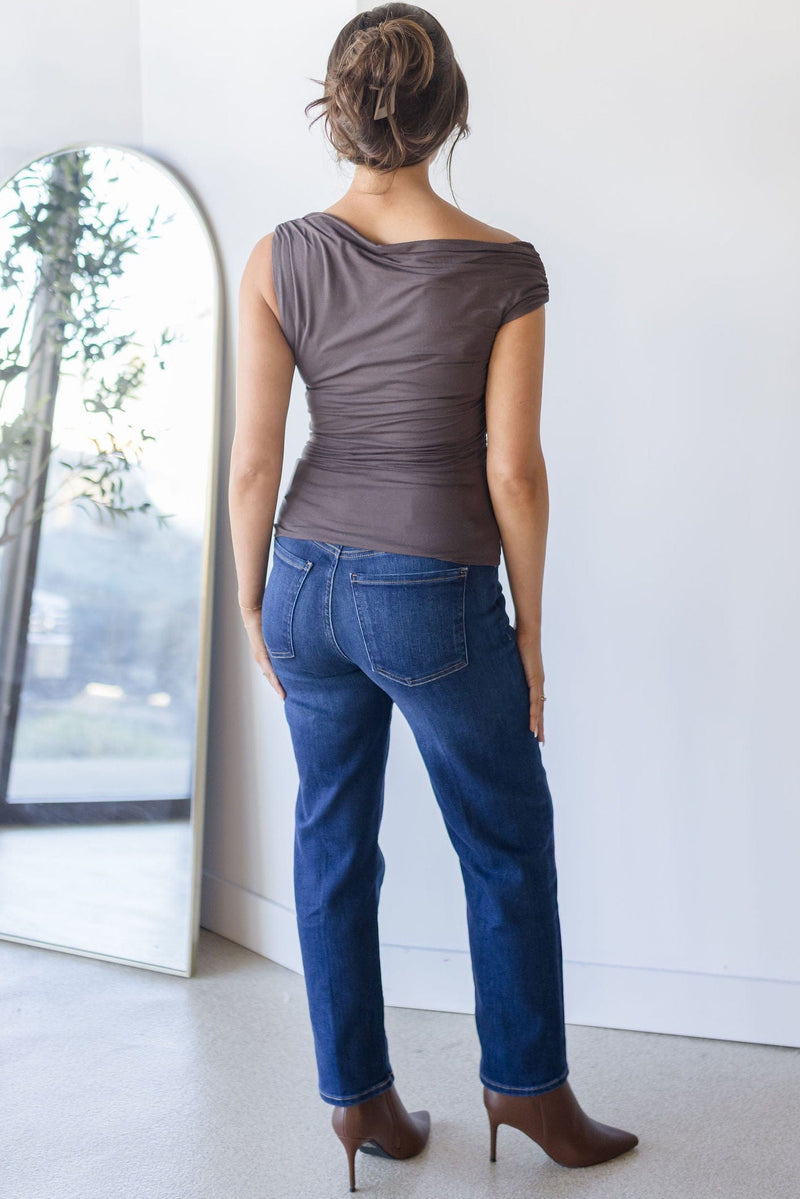 Verona One Shoulder Ruched Top Verona One Shoulder Ruched Top