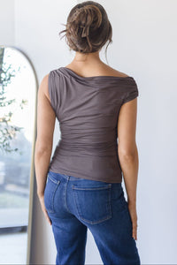 Verona One Shoulder Ruched Top Verona One Shoulder Ruched Top