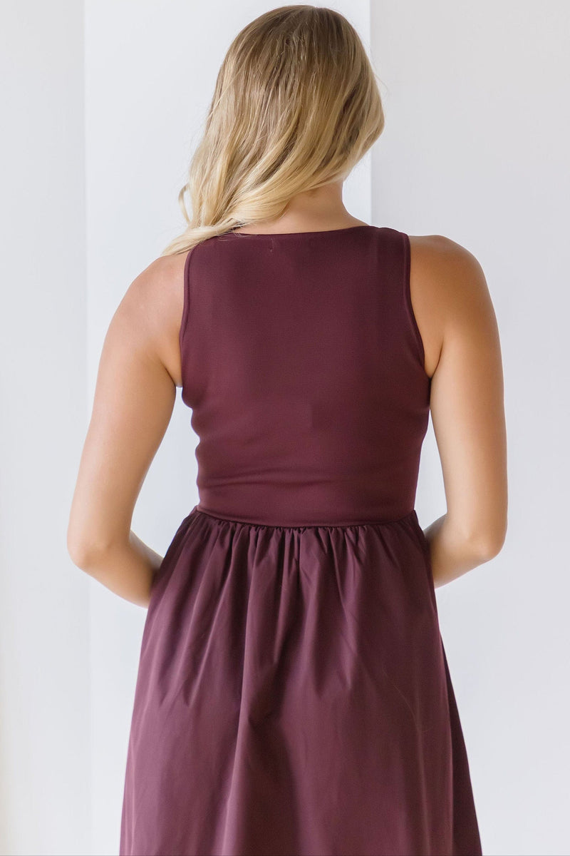 Ashby Mixed Media Midi Dress Ashby Mixed Media Midi Dress