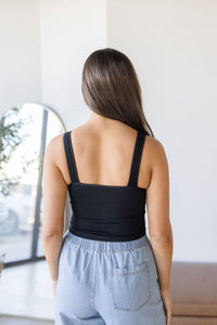 V Neck Ribbed Cropped Brami