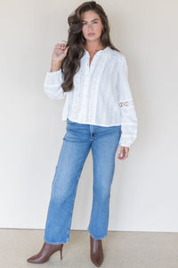 Nellie Eyelet Long Sleeve Blouse Nellie Eyelet Long Sleeve Blouse