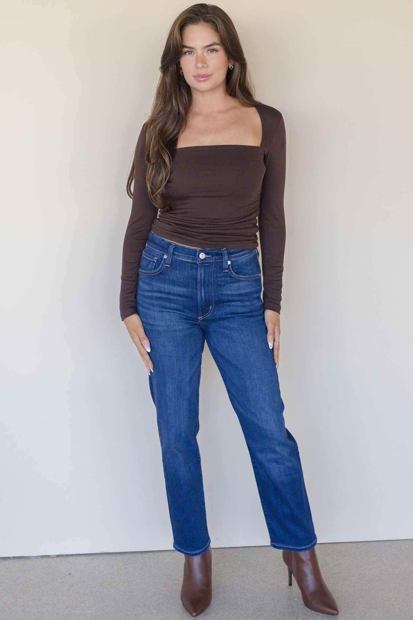 Imogen Square Neck Ruched Top Imogen Square Neck Ruched Top