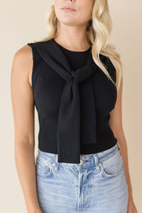 Myra Faux Sweater Tie Knit Tank