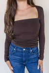 Imogen Square Neck Ruched Top Imogen Square Neck Ruched Top