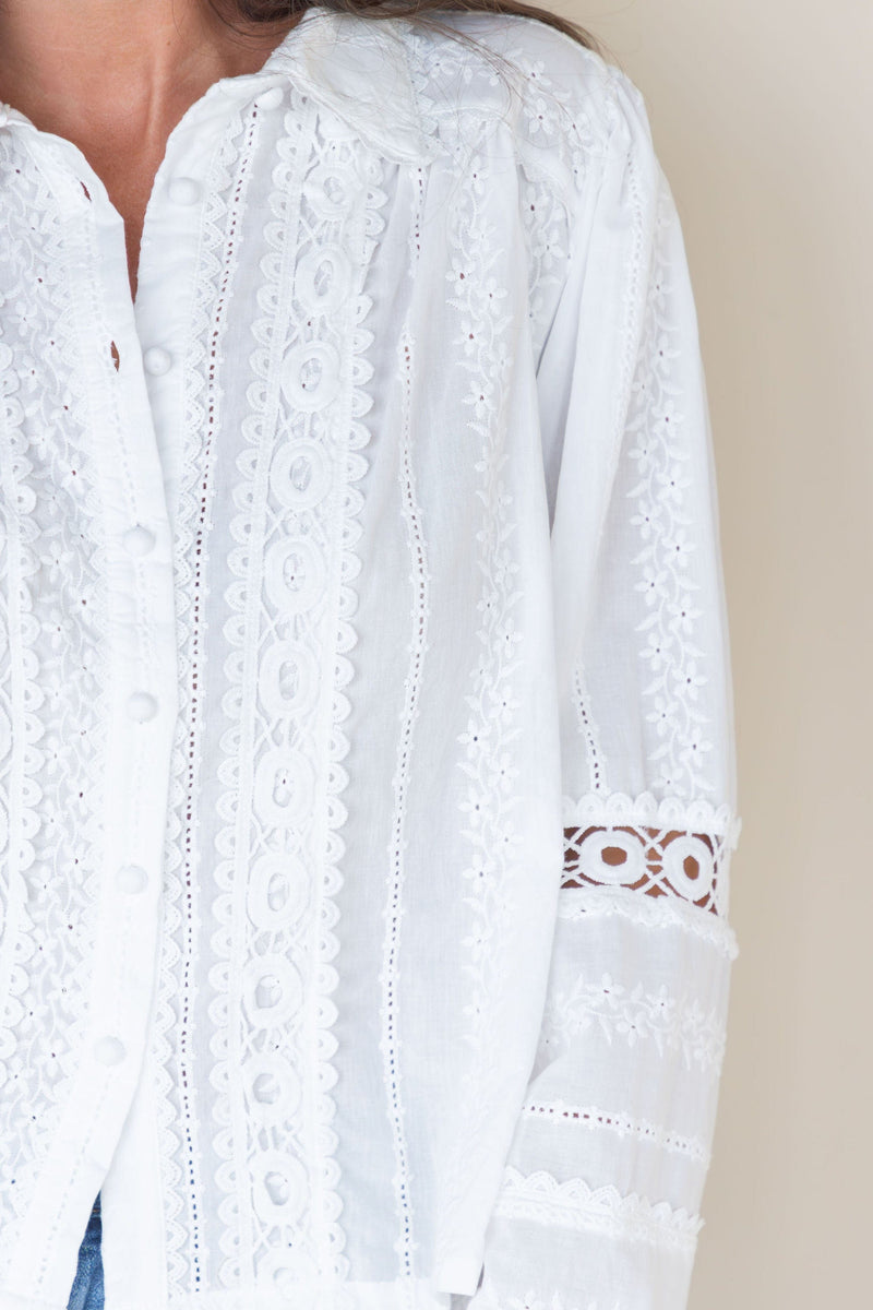 Nellie Eyelet Long Sleeve Blouse Nellie Eyelet Long Sleeve Blouse