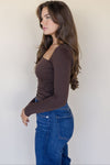Imogen Square Neck Ruched Top Imogen Square Neck Ruched Top
