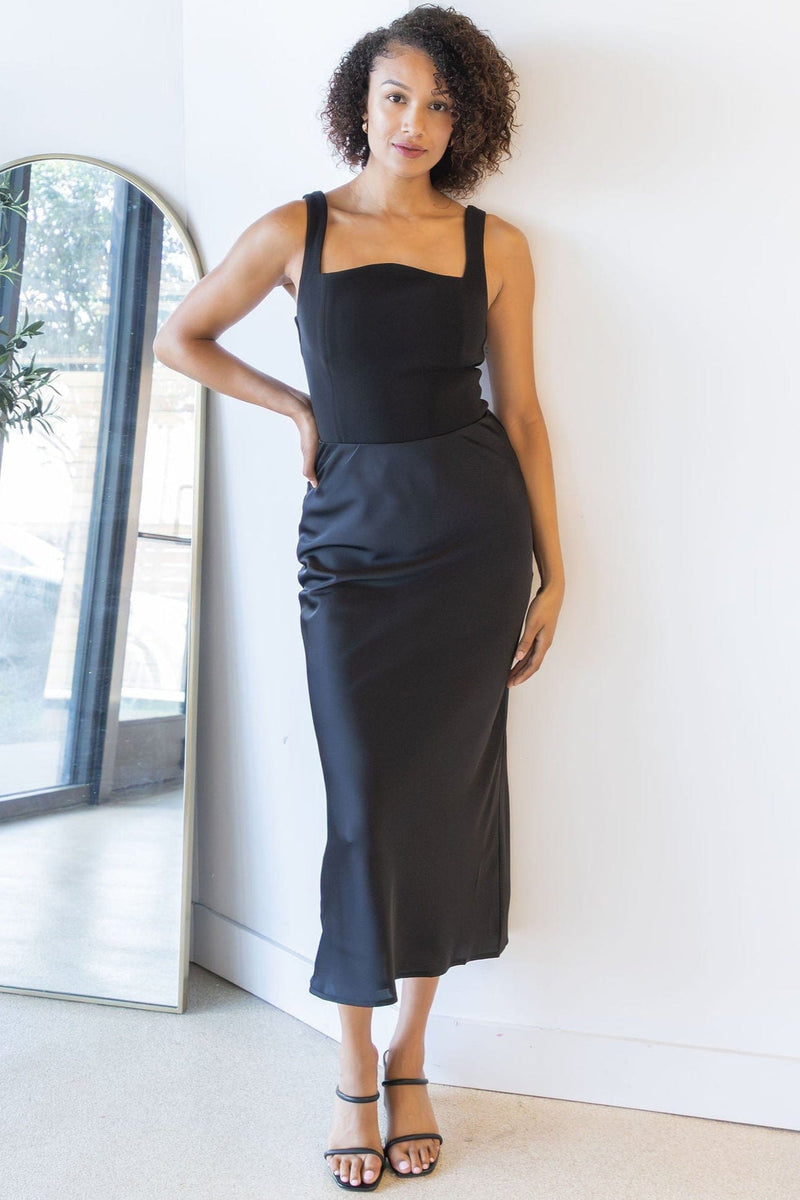 Ruthie Satin Midi Skirt Ruthie Satin Midi Skirt