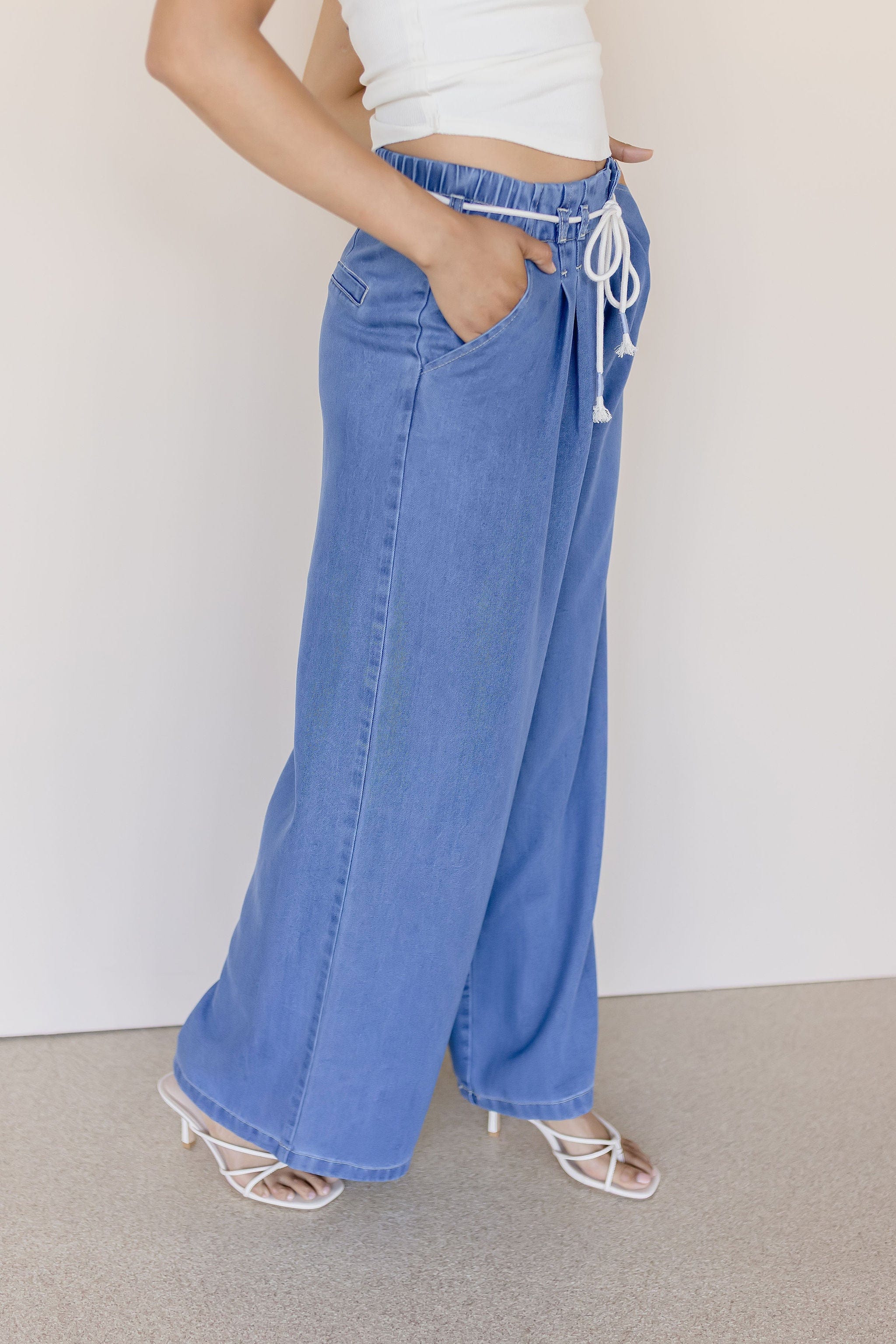 Francie Pleated Wide Leg Jean Francie Pleated Wide Leg Jean