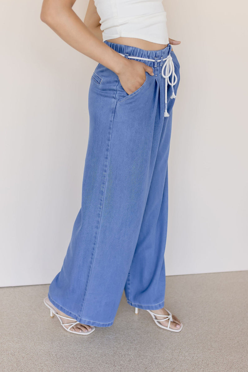 Francie Pleated Wide Leg Jean Francie Pleated Wide Leg Jean