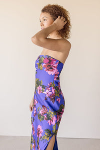 Art Of Bloom Strapless Maxi Dress