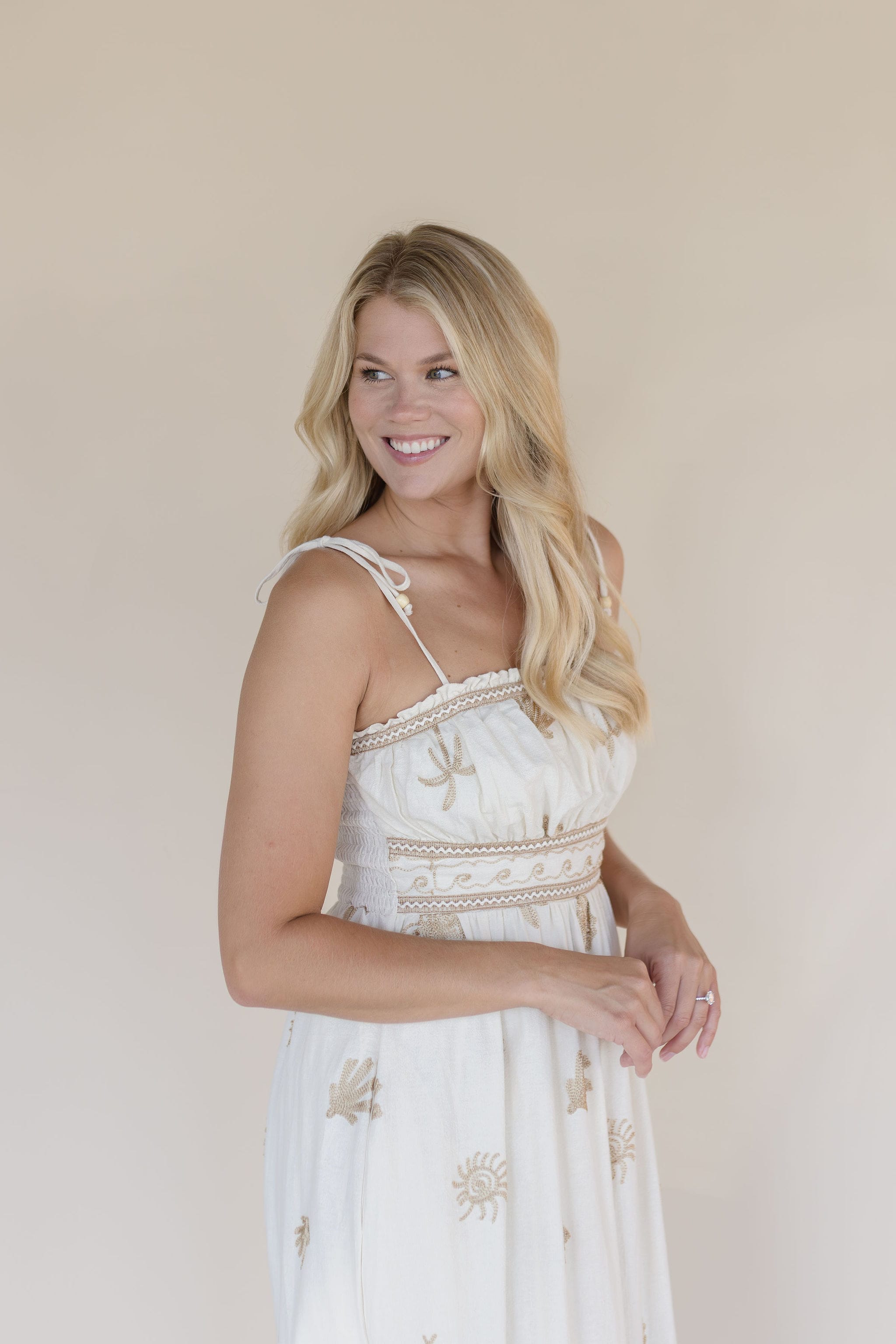 Low Tide Embroidered Maxi Dress