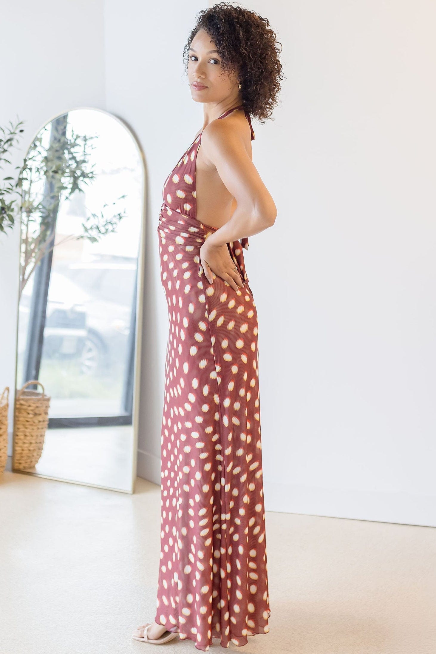 Chelsea Mesh Halter Maxi Dress Chelsea Mesh Halter Maxi Dress