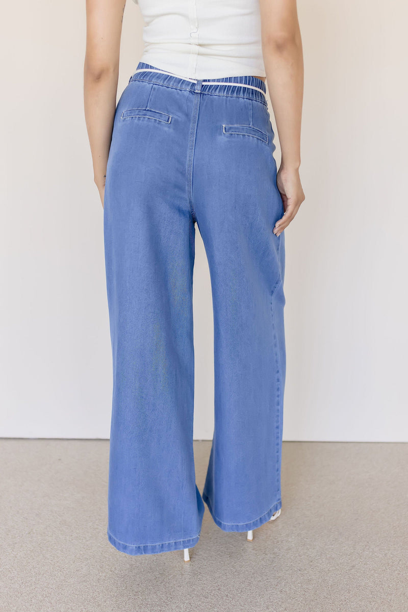 Francie Pleated Wide Leg Jean Francie Pleated Wide Leg Jean