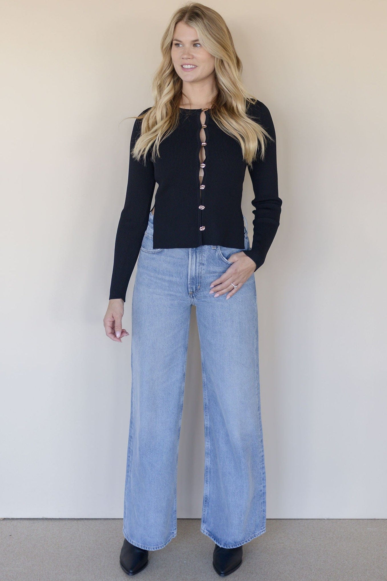 Sloane Jewel Button Knit Cardigan Sloane Jewel Button Knit Cardigan