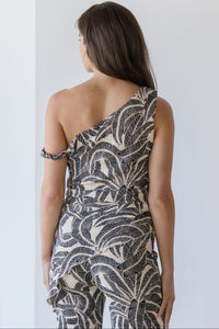 Resort Nights Asymmetric Stretch Top