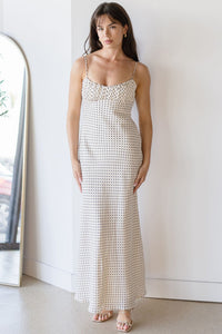 Uptown Girl Twist Back Midi Dress