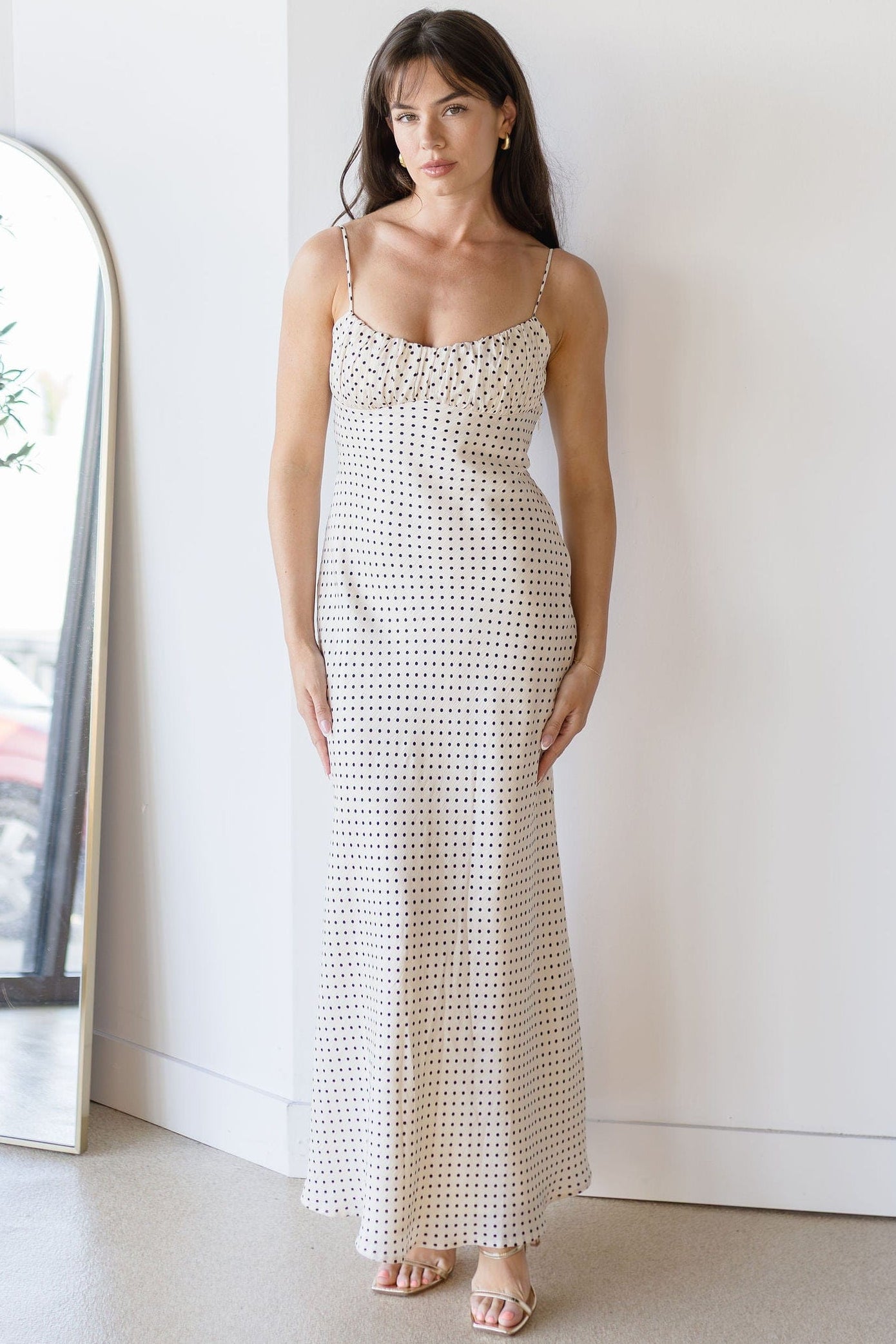 Uptown Girl Twist Back Midi Dress