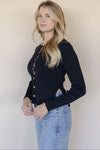 Sloane Jewel Button Knit Cardigan Sloane Jewel Button Knit Cardigan