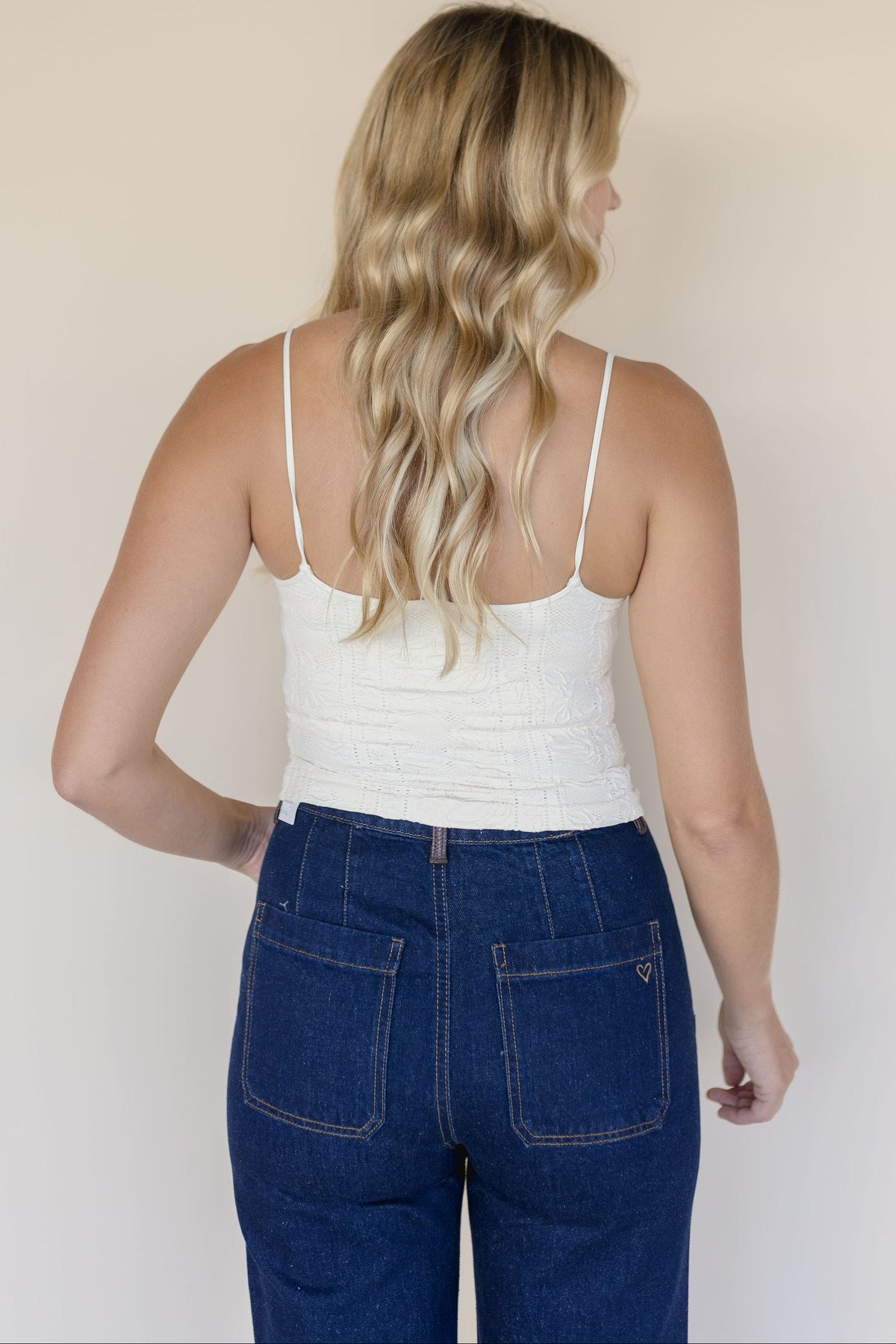 Double Lace Trim Textured Brami