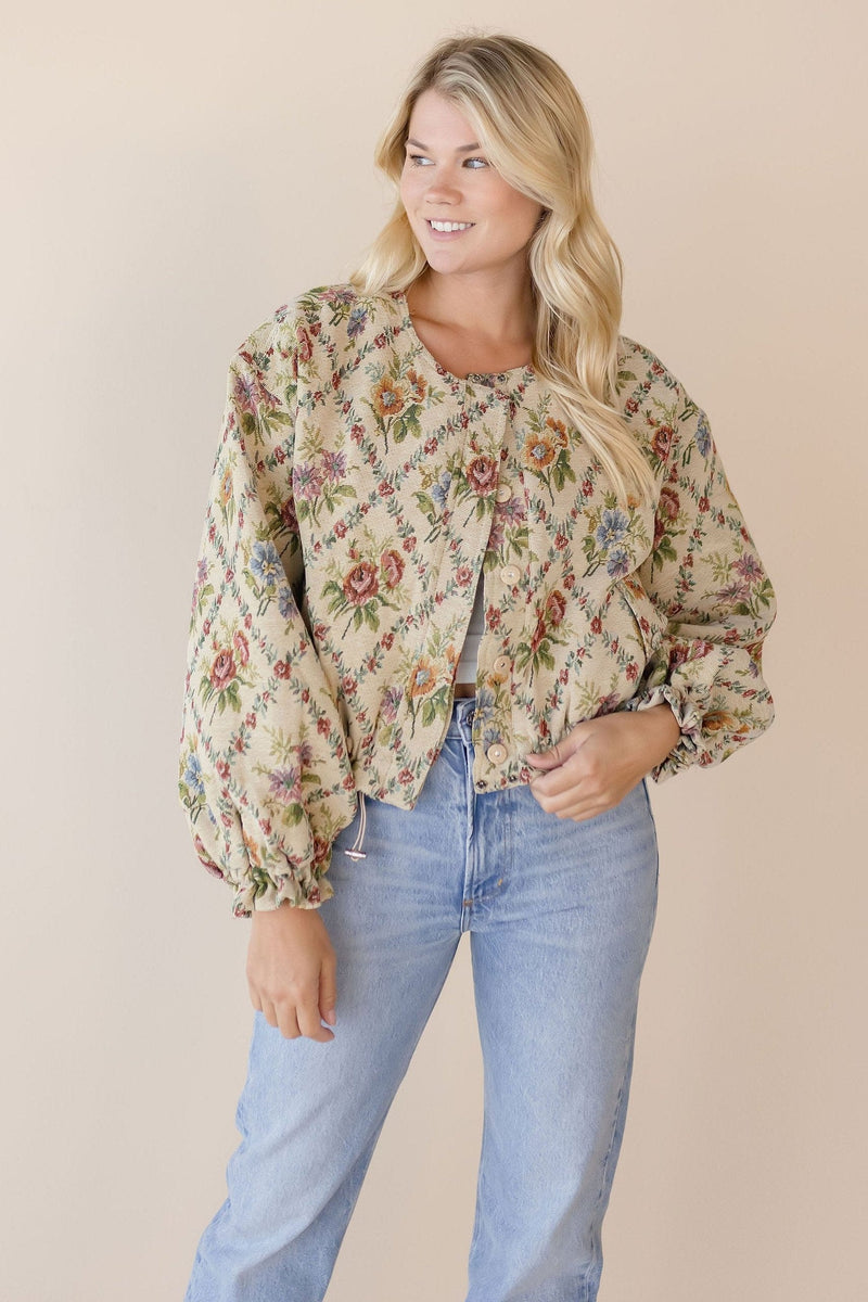 Elora Tapestry Bomber Jacket