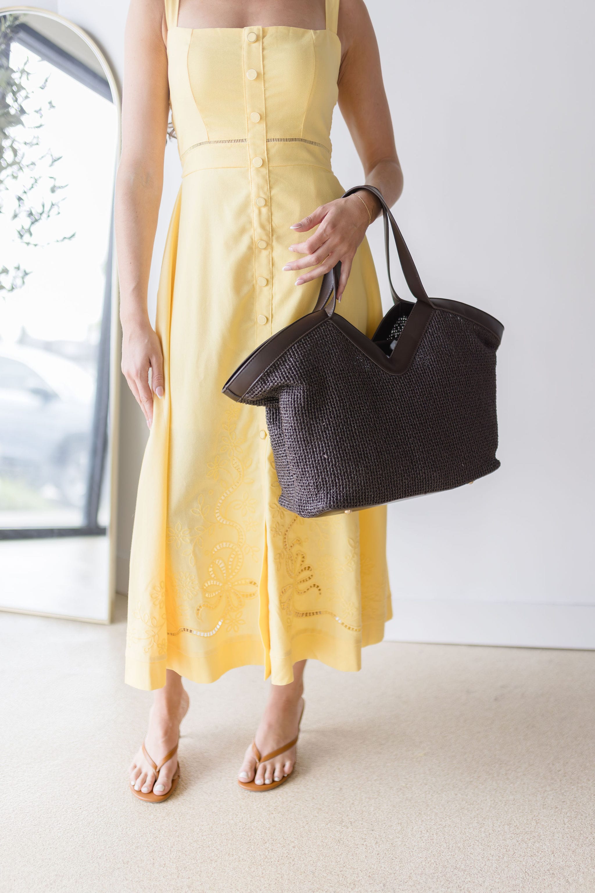 Avilla Raffia Carryall Tote