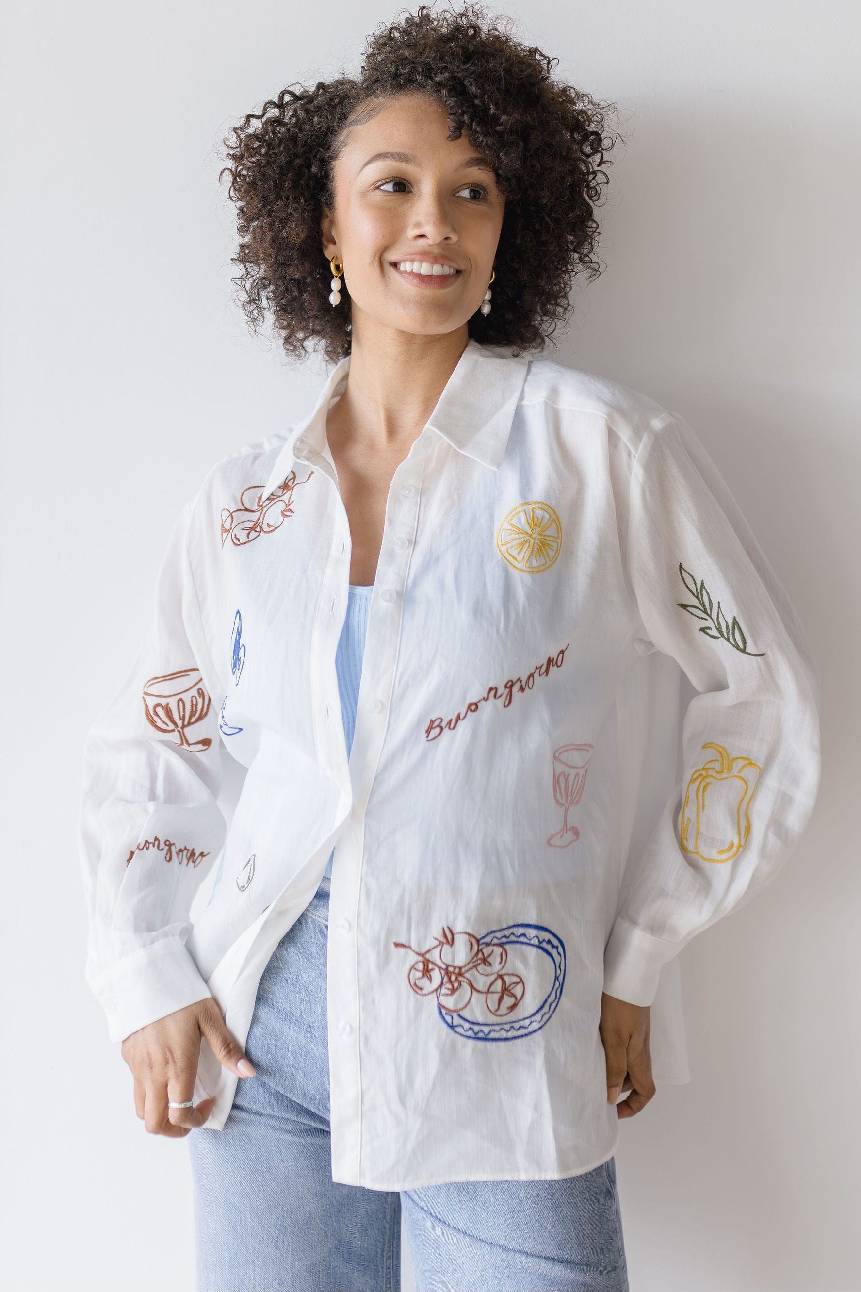 Trace Embroidered Picnic Shirt