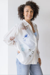 Trace Embroidered Picnic Shirt