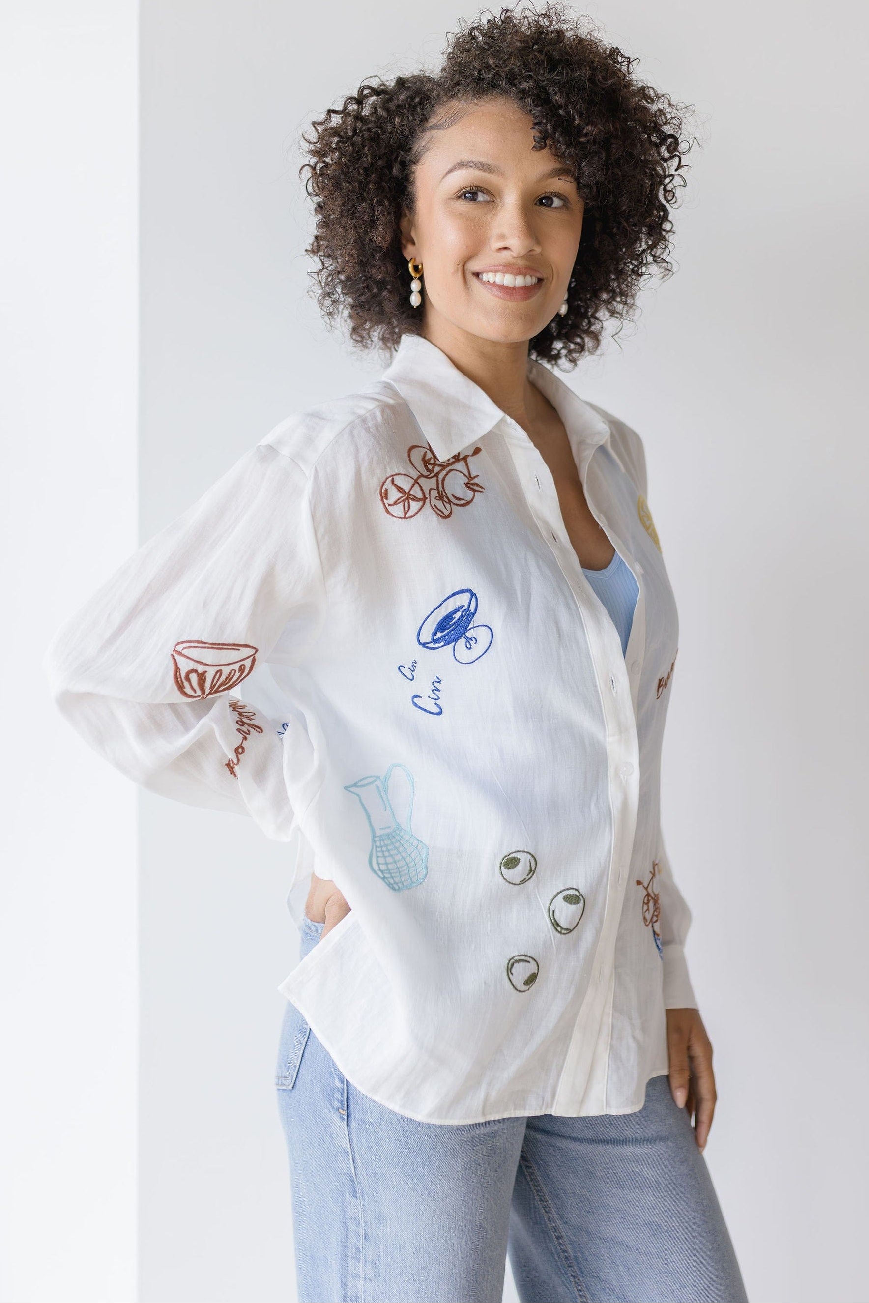 Trace Embroidered Picnic Shirt