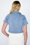 Darling Denim Button Top