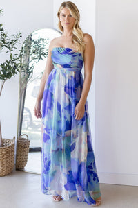 Seraphina Ruched Strapless Maxi Dress Seraphina Ruched Strapless Maxi Dress