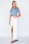 Darling Denim Button Top